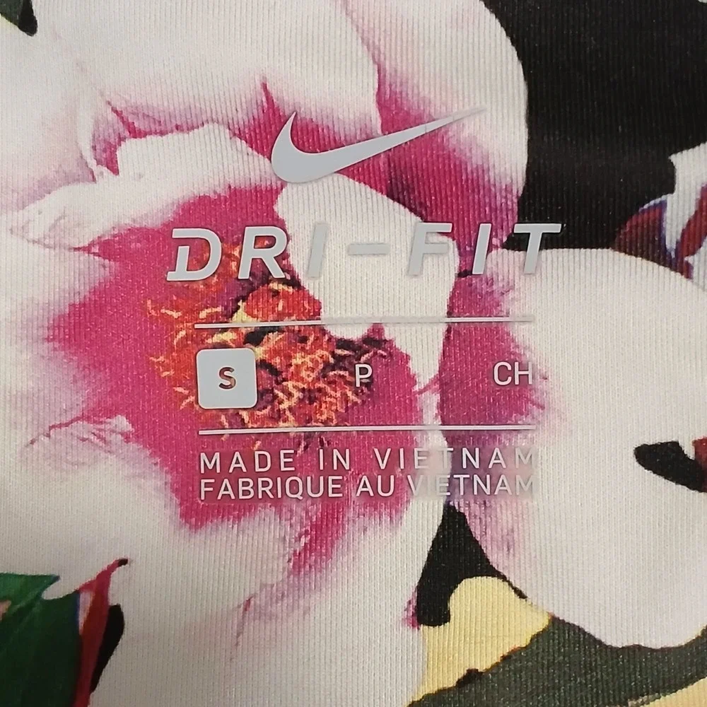 Nike Drit Fit Leggings Floral Woman's Training‎ Running Full Length Size Small